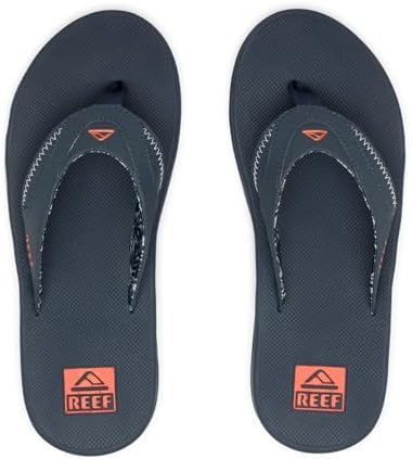 REEF Mens Sandals, Fanning Navy-orange Tropic