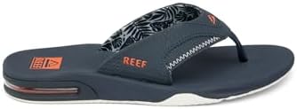 REEF Mens Sandals, Fanning Navy-orange Tropic