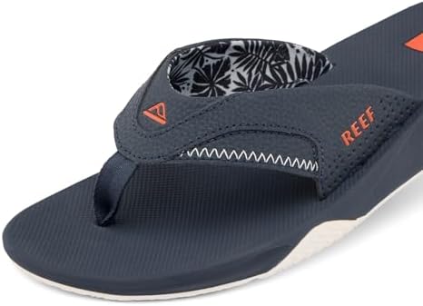 REEF Mens Sandals, Fanning Navy-orange Tropic