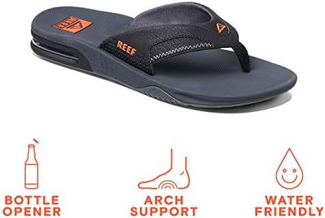 REEF Mens Sandals, Fanning Neon Orange