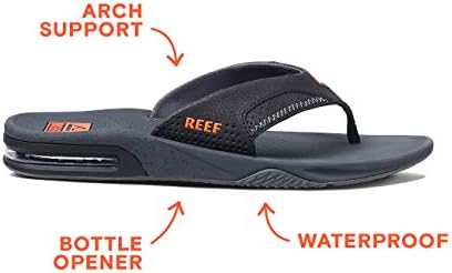 REEF Mens Sandals, Fanning Neon Orange