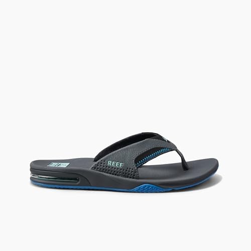 REEF Mens Sandals, Fanning Gunmetal-ocean