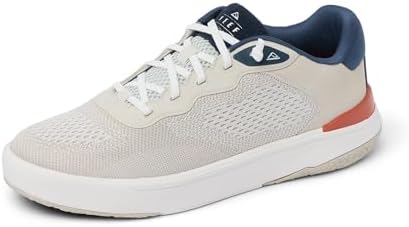 REEF Mens Shoes, Shoreline Del Mar Tan-white-navy