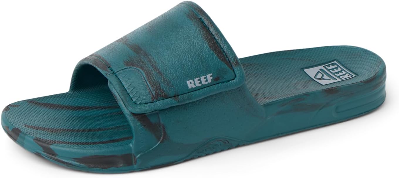 REEF Men's Sandals Fanning Slide H20 Deep Teal Marble