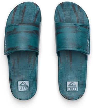 REEF Men's Sandals Fanning Slide H20 Deep Teal Marble