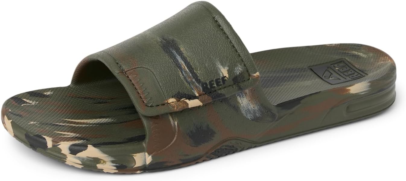 REEF Men's Sandals Fanning Slide H20 Camo Marble